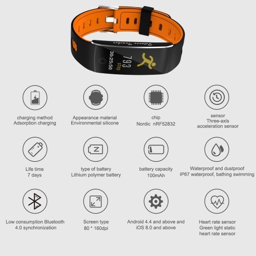 

Smart Intelligent Bracelet Colorful Screen Digital BT Fitness Bicolor Strip Step Heart Rate Monitor Blood Pressure Test Monitoring Wristband