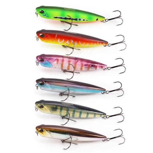 

8.5cm 10.5g Fishing Bait Long Shot Top Water Floating Pencil Lure Bait Treble Hooks