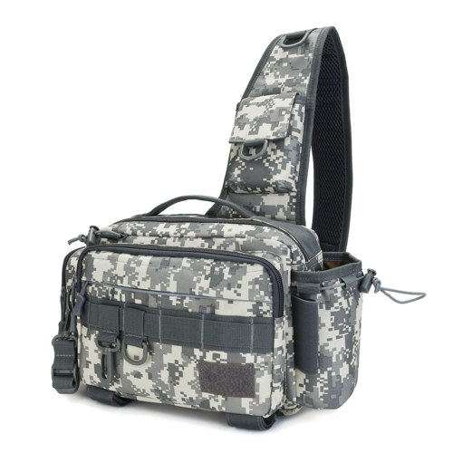 

Multifunctional Fishing Tackle Bag Outdoor Water-resistant Fishing Sling Pack Waist Bag Reel Lure Storage Organizer Bag