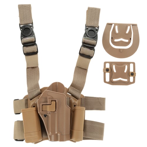 

4 в 1 Тактические Охота Quick Release Нога падения бедренной кости Рог кобура платформы с 2 мешка для P226