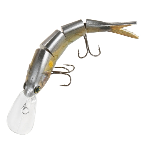 

Lixada 1 PCS Fishing Lure 4 секции Hard Lure 3D Simulation Bait Большая секционированная искусственная приманка VIB Bait Treble Hook Fishing Tool