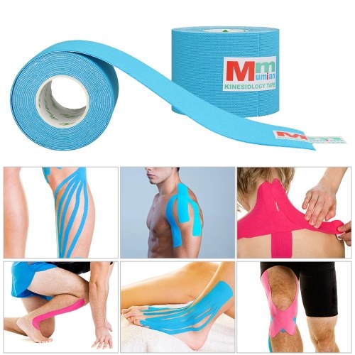 

Mumain Sports Muscle Tape Medical Спортивная липкая лента Эластичная хлопчатобумажная рулонная клея Спортивная защита от растяжек Ленты Перчатки для первой помощи