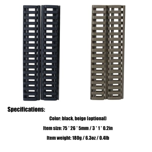 

Ladder Rail Panel Handguard Protector Resistant Cover Trapezoidal Train Track Fishbone Strip Handguard Transmitter Accessories Rail Wrap