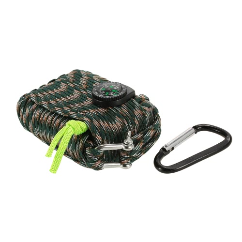 

Lixada 30 Accessories Emergency Survival Pod Kit Wrapped in 330lb Survival Grenade Cord for Emergencies