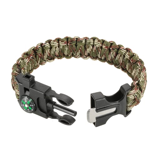 

Lixada 3PCS 5-В-1 Открытый Paracord Survival Kit В том числе компас стартера пожара аварийной ситуации нож свисток