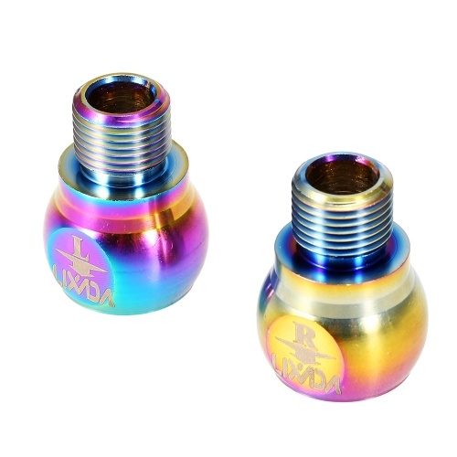 Lixada 1 Pair 9/16in Stainless Steel Bike Pedal Extenders