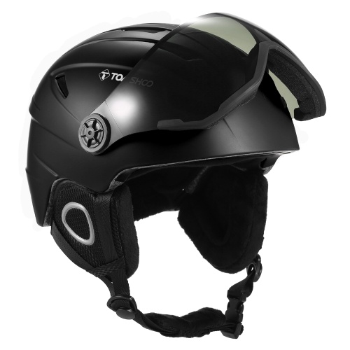 Ski Helmet with Removable Goggles Inner Lining and Ear Pads Lightweight Snowboard Helmet for Men and Women for Snowboarding and Biking 