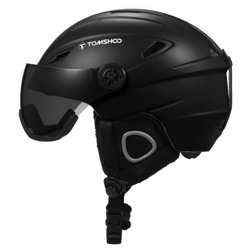 Ski Helmet with Removable Goggles Inner Lining and Ear Pads Lightweight Snowboard Helmet for Men and Women for Snowboarding and Biking 