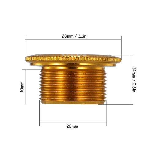 

Lixada 1pc M18/M20 Bike Bicycle MTB Mountain Bike Crank Bolt Hollow Fixing Crank Arm Bolt Cap Screw Aluminum Alloy