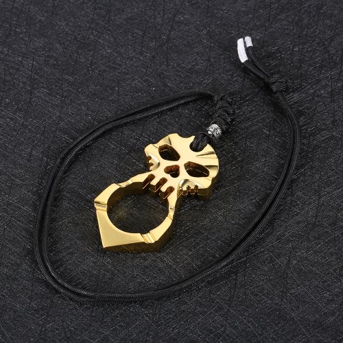 

Skull Pattern Self Defensive Ring EDC Protective Weapon Outdoor Tool Broken Windows Equipment for Women Anti Wolf Polyester Rope R
