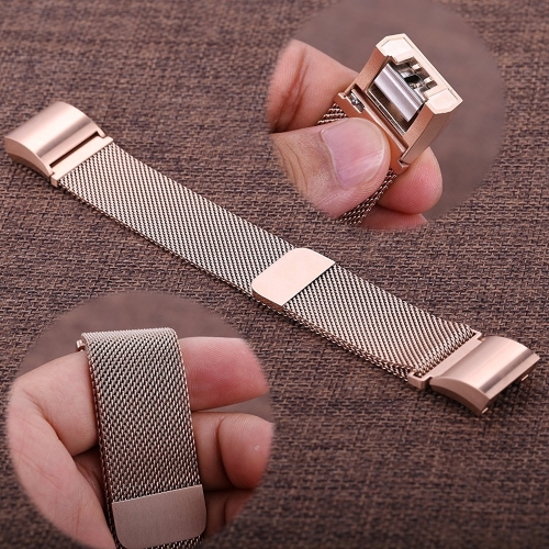 

Adjustable Stainless Steel Metal Band Unique Magnet Clasp Design No Buckle Needed Accessories for Fitbit Charge 2 Bracelet
