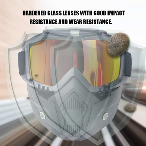 

Motorcycle Helmet Glass Retro Half-helmet Mask Windproof Rode Moto Cross Helmets Mask