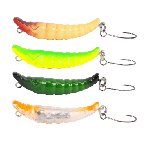 

35mm 2.4g Mini Lure Lifelike Worm Hard Sinking Lure Trout Fishing Bait Single Hook
