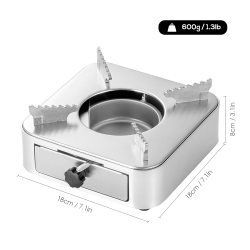 

Спиртовая горелка для спиртовки с выдвижным ящиком для барбекю на открытом воздухе, походов, кемпинга, пешего туризма