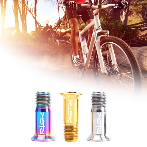 

RISK 2PCS Titanium Bicycle Задний редуктор Jockey Wheel Bolt для MTB Road Bike M5 × 14.2mm Велосипедный направляющий ролик Болт Ви