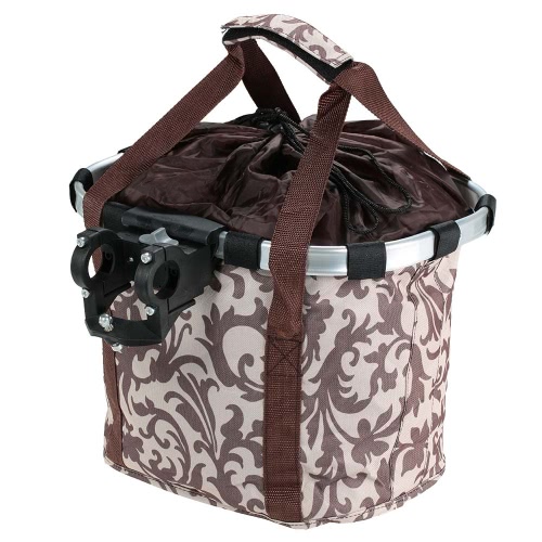 Bicycle Bike Detachable Cycle Front Canvas Basket Carrier Bag Pet Carrier Aluminum Alloy Frame