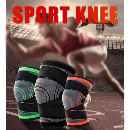 

1PC Knee Support Professional Protectives Sports Knee Pad Breathable Bandage Black+grey M