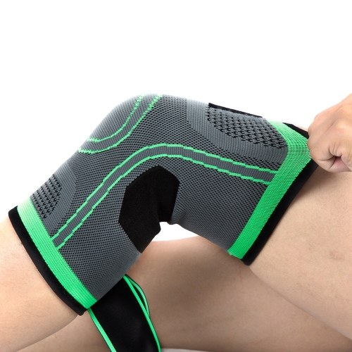 

1PC Knee Support Professional Protectives Sports Knee Pad Breathable Bandage Black+grey M