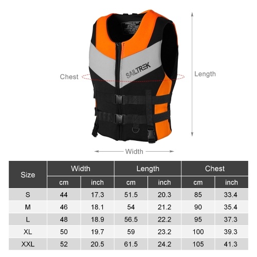 

Neoprene Life Jacket Watersports Fishing Kayaking Boating Swimming Safety Life Vest