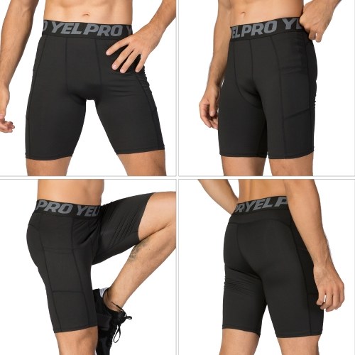 

3 Pcs/Set Men Compression Shorts with Pocket Quick Dry Short