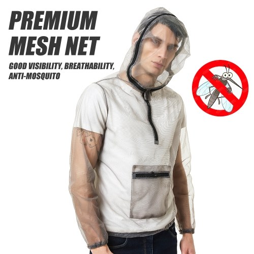 

Outdoor Ultralight Mesh Hooded Bug Jacket Anti-mosquito for Camping Hiking Fishing Gardening