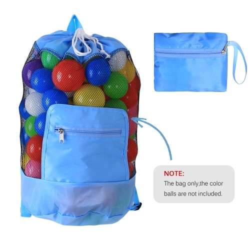 Пляжная сетчатая сумка для игрушек Tote Drawstring Пляжный рюкзак