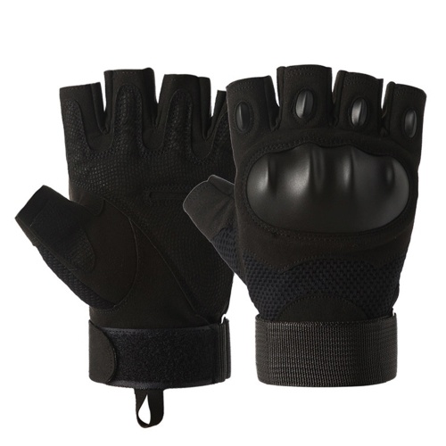 

Outdoor Gloves Knuckle Half Finger Gloves Non-slip Wear-resistant for Cycling Climbing Training Outdoor Sports