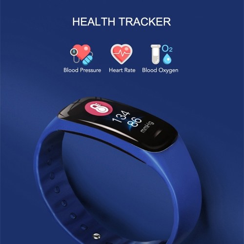 

IP67 Smart Bracelet Women Men Fitness Tracker Watch with Heart Rate Blood Pressure Blood Oxygen Step Counter Calorie Counter Sleep Monitoring