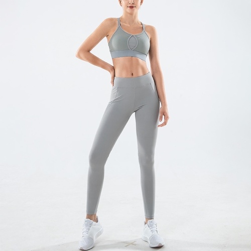 

Women's 2 Pieces Outfits Sleeveless Sports Bras High Waist Push up Seamless Yoga Leggings