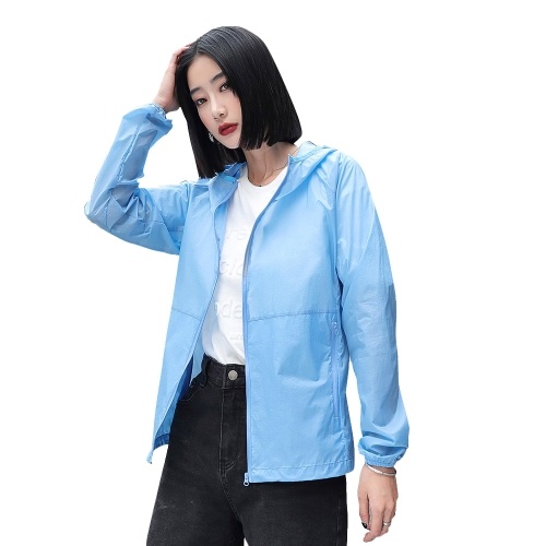 

Women Sun Protective Clothing UV-Proof Quick Dry Thin Breathable Lightweight Waterproof Summer Outdoor Protective Jacket
