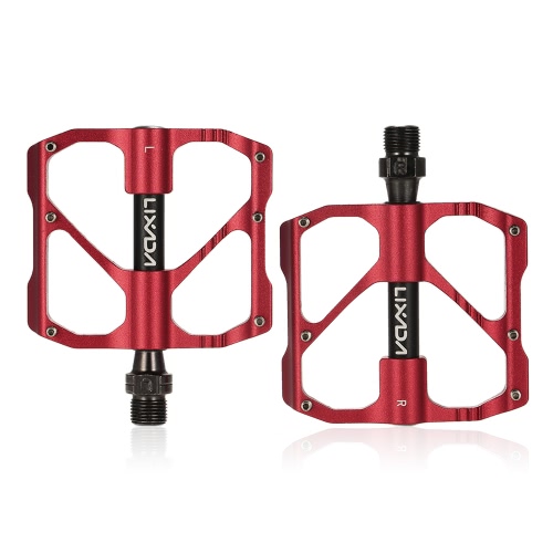2Pcs Lixada Aluminum Alloy Mountain Bike Sealed Bearing Platform Pedals 9/16