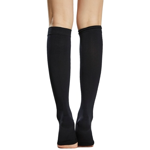 1 Pair Compression Socks Men Women 20-30mmHg Open Toe Compression Stockings Compression Sleeves for Varicose Vein Swelling