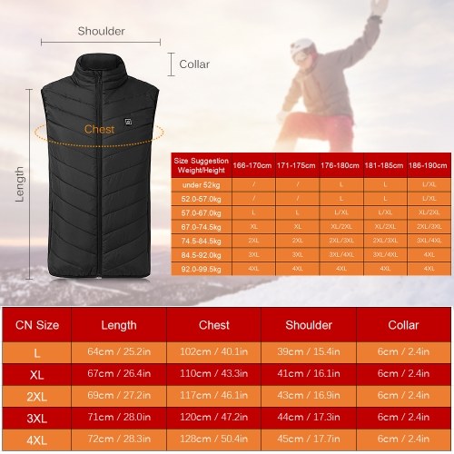 Lightweight Winter Warm Waistcoat Electric Heating Vest