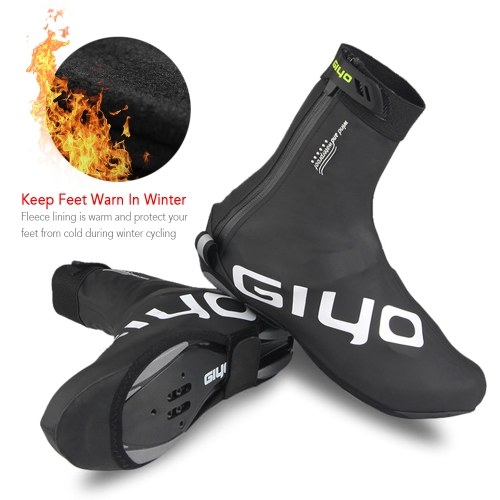 Waterproof PU Cycling Shoes Covers with Reflective Design Men Women Reusable Thermal MTB Bike Shoes Covers 