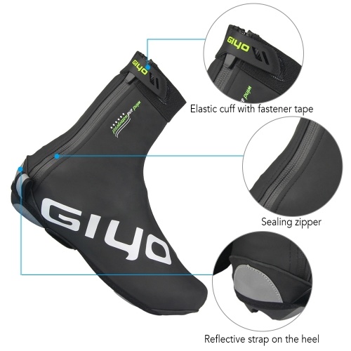 Waterproof PU Cycling Shoes Covers with Reflective Design Men Women Reusable Thermal MTB Bike Shoes Covers 