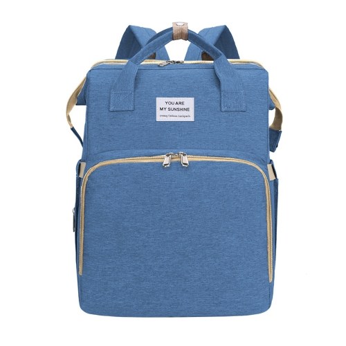

2in1 Multifunctional Backpack Diaper Bag Travel Portable 2 In 1 Insulated Sundries Organizer Mommy Folding Crib Bags