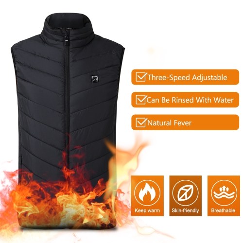 

Outdoor USB Heating Coat Vest Winter Flexible Electric Thermal Clothing Stand-up Collar Fishing Hiking Warm Clothes