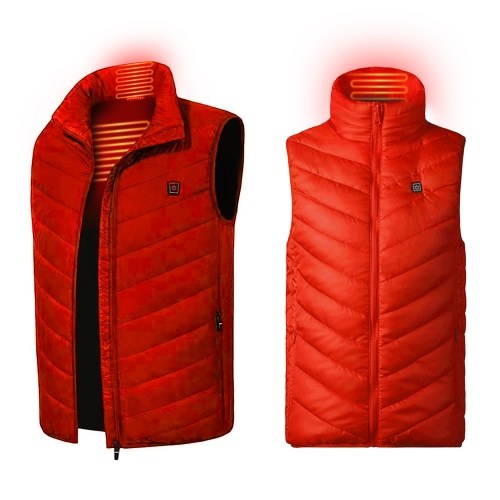 

Outdoor USB Heating Coat Vest Winter Flexible Electric Thermal Clothing Stand-up Collar Fishing Hiking Warm Clothes