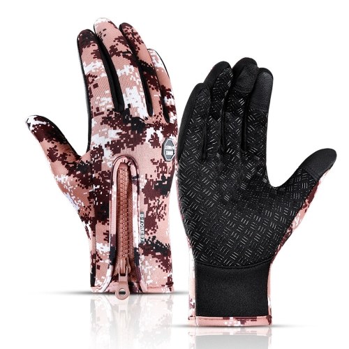

Zipper Winter Running Gloves for Men Women Thermal Hand Warmers Gloves Skiing Hiking Motocycling Cycling