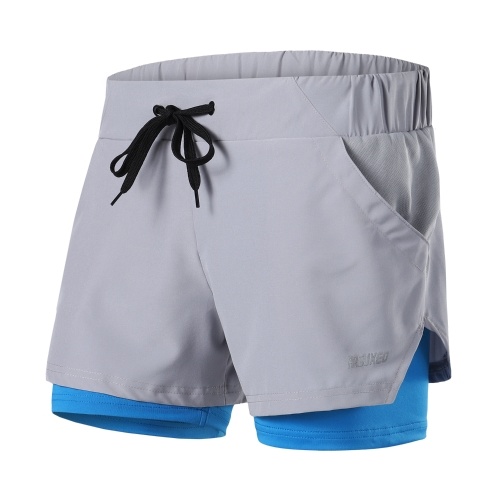

Women 2-in-1 Running Shorts Quick Drying Breathable Active Training Jogging Cycling Workout Shorts with Liner