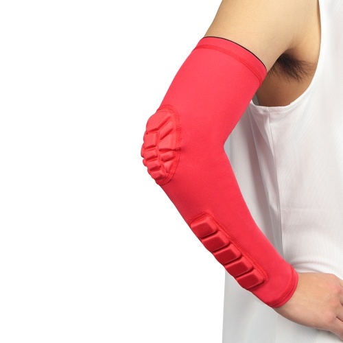 2PCS Männer Frauen Kompression Arm Ärmel Ellbogenstütze Pad Atmungsaktive feuchtigkeitstransportierende Basketball Outdoor Arm Schutzunterstützung