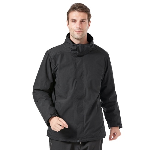 3 en 1 Vestes d'extérieur Softshell Coupe-Vent Imperméable à Capuche Manteau de Pluie Chaud Polaire Vestes pour Hommes Femmes Ski Escalade Voyage