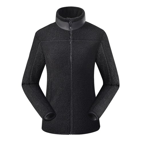 

Sherpa Jackets Fuzzy Fleece Teddy Cardigan Side Pockets Zipper Stand Collar Coat for Man Women Winter