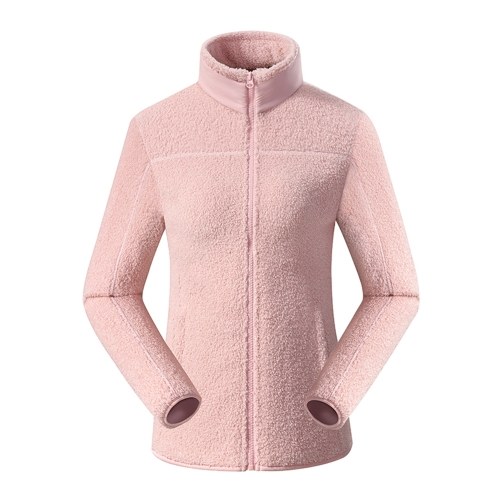 

Sherpa Jackets Fuzzy Fleece Teddy Cardigan Side Pockets Zipper Stand Collar Coat for Women Winter