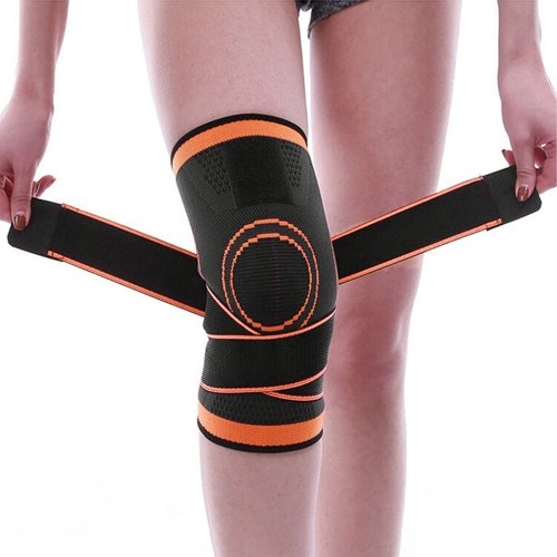 

Men Women Pair of Knee Braces Knitted Adjustable Straps Support Knee Sleeve Non-Slip Breathable Basketball Running Fitness