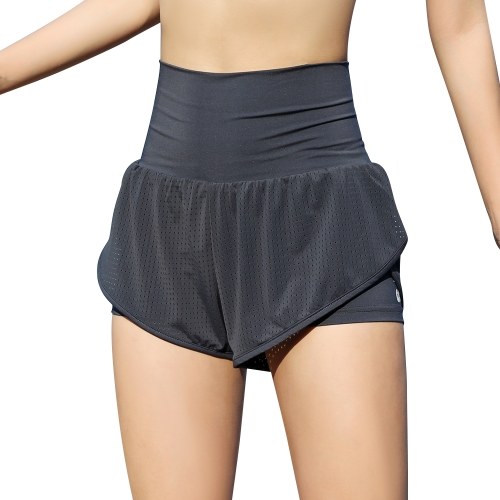 

Women Running Shorts 2-in-1 with Pocket Wide Waistband Liner Lounging Yoga Leggings Fitness Workout Athletic Gym Home Joggers Pants Sportswear