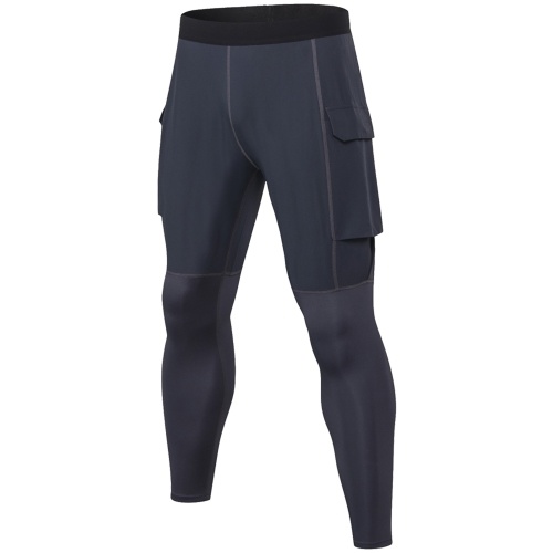 

Men Sports Pants Breathable Quick-Dry Leggings Fitness Pants Elastic Leggings Gym Trousers with Pocket