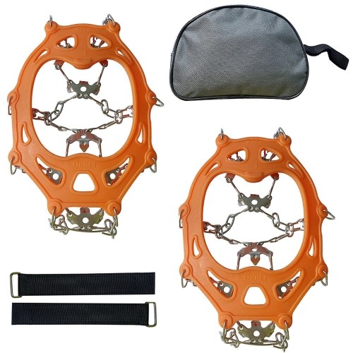 

19 Tooth Ice Claw Stainless Steel Ice Claw Snow Antiskid Shoe Cover 19 Tooth Ice Claw Reinforced Type Ice Claw Outdoor Productions Non-slip Shoe Sleeve