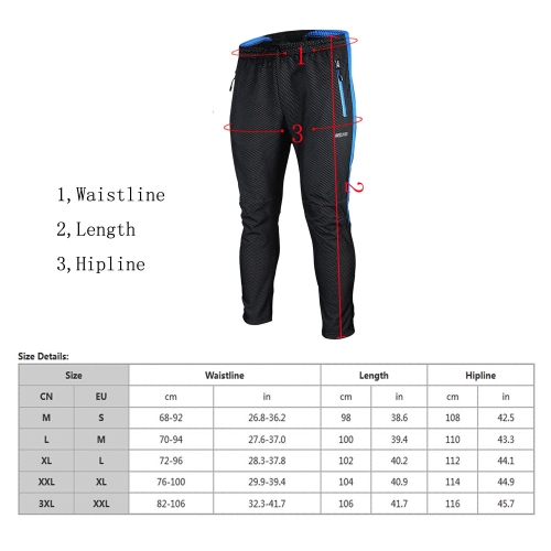 

ARSUXEO Winter Cycling Pants Warm Windproof Fleece Thermal Bicycle Long Trousers