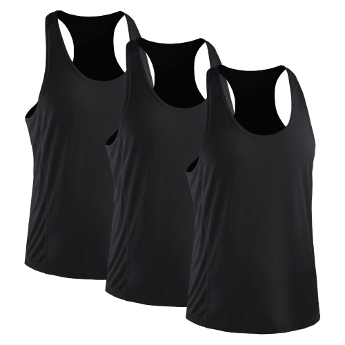 

3-Pack Men’s A-Shirt Tank Tops Quick-Dry Sport Gym Workout Fitness Running Sleeveless Undershirt Solid Loose Vest